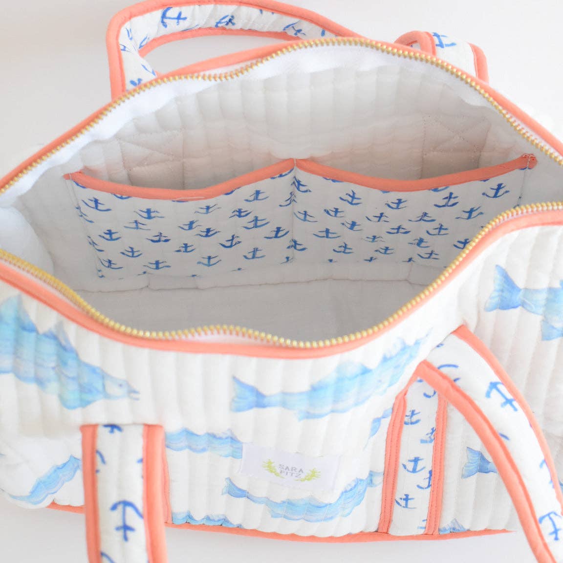 Blue fish Purse Bag