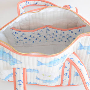 Blue fish Purse Bag
