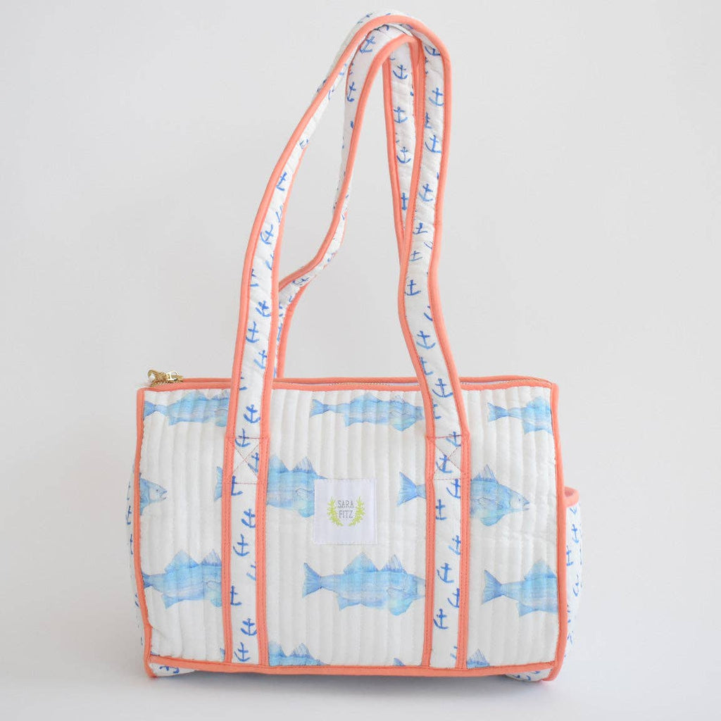 Blue fish Purse Bag