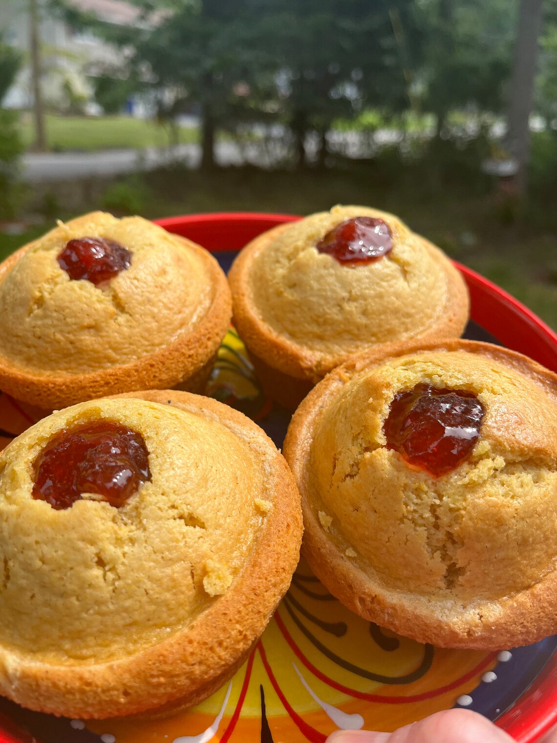 Jumbo Strawberry Corn Muffin