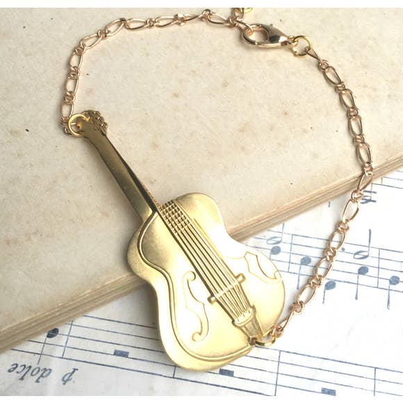 Gold Guitar Bracelet