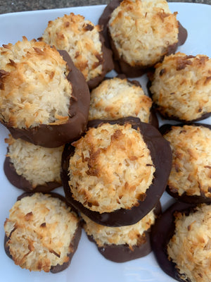Coconut Macaroons Chocolate Dipped