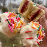 Italian jam Cookies with white chocolate