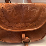 Natural Leather Saddle Bag