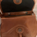 Natural Leather Saddle Bag