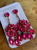 Hot Pink Crystal Earrings