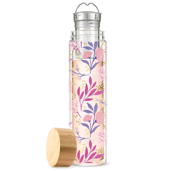 Blair Botanical Bliss Glass Travel Infuser Mug by Pinky Up