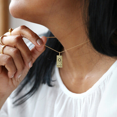 The Sun Tarot Card Necklace