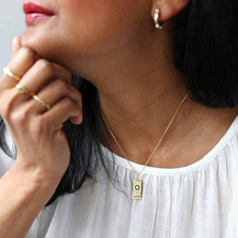 The Sun Tarot Card Necklace